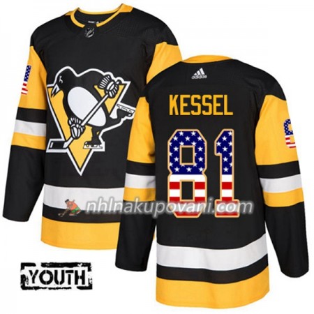Pittsburgh Penguins Dresy Phil Kessel 81 2017-2018 USA Flag Fashion Černá Adidas Authentic - Dětské